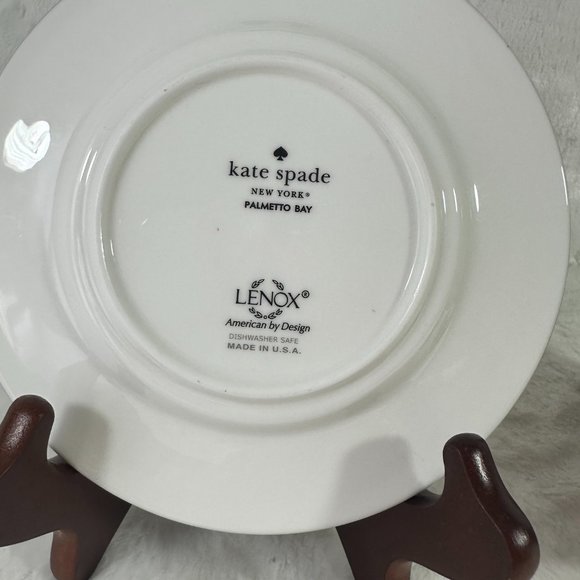 Kate Spade New York  Palmetto Bay Saucer 5.6" set of 2 Bone China Lenox - Picture 4 of 8